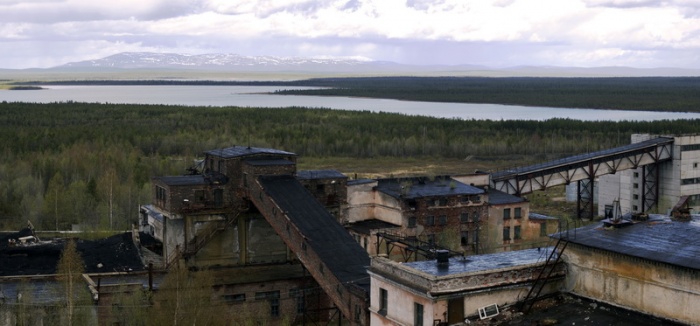 Панорама старого ГОКа в Африканде Панорама старого ГОКа в Африканде