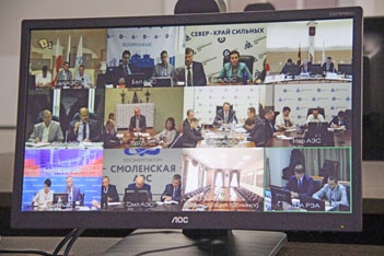 Телемост соединил города-спутники предприятий атомной отрасли Телемост соединил города-спутники предприятий атомной отрасли